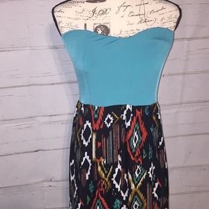 Strapless maxi dress